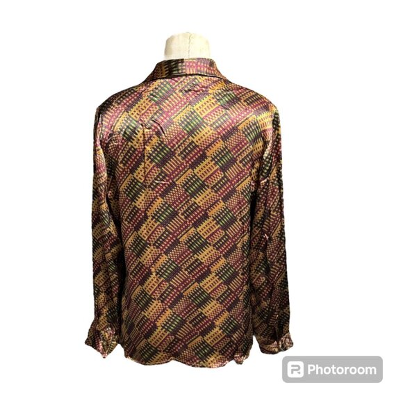 Gianni Petite Women's Long Sleeve Button-Up Blouse Size 8 - Picture 2 of 9